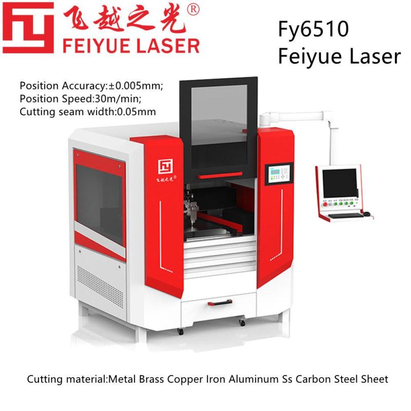 Fy6510 Feiyue Best Hobby Laser Cutter Machine Automatic Homemade DIY Laser Cutting Machine to Cut Metal Brass Copper Iron Aluminum Ss Carbon Steel Sheet