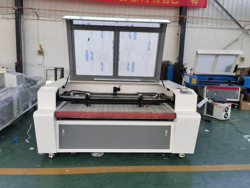 Auto Feeding CO2 Laser Cutting Machine for Cloth Fabric Leather Fiberglass Fabric Garments with CCD