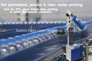 Expiry Expiration Qr Laser Date Code Printer for Mineral Water Juice Beverage CSD Drink Bottle