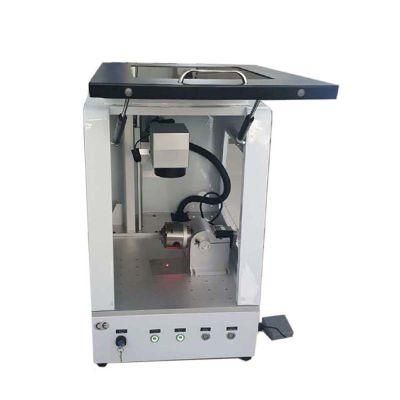 Enclosed Shell Four Glass 20W 30W 50W Max Raycus Metal Logo Jpt Fiber Laser Marking Machine