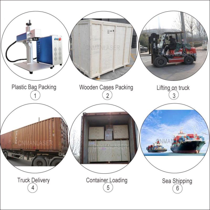 20W 30W 50W Raycus Fiber Laser Marking Machine for Metal Laser Marker Machinery