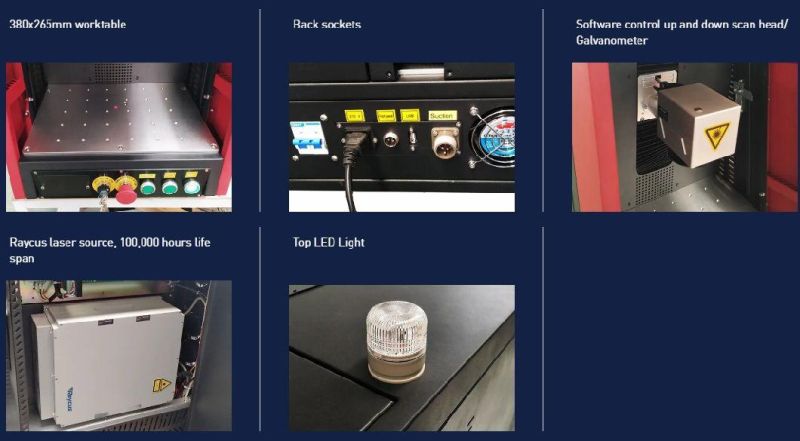CE Approved 30W Fiber Laser Marking Machine with Air Filter