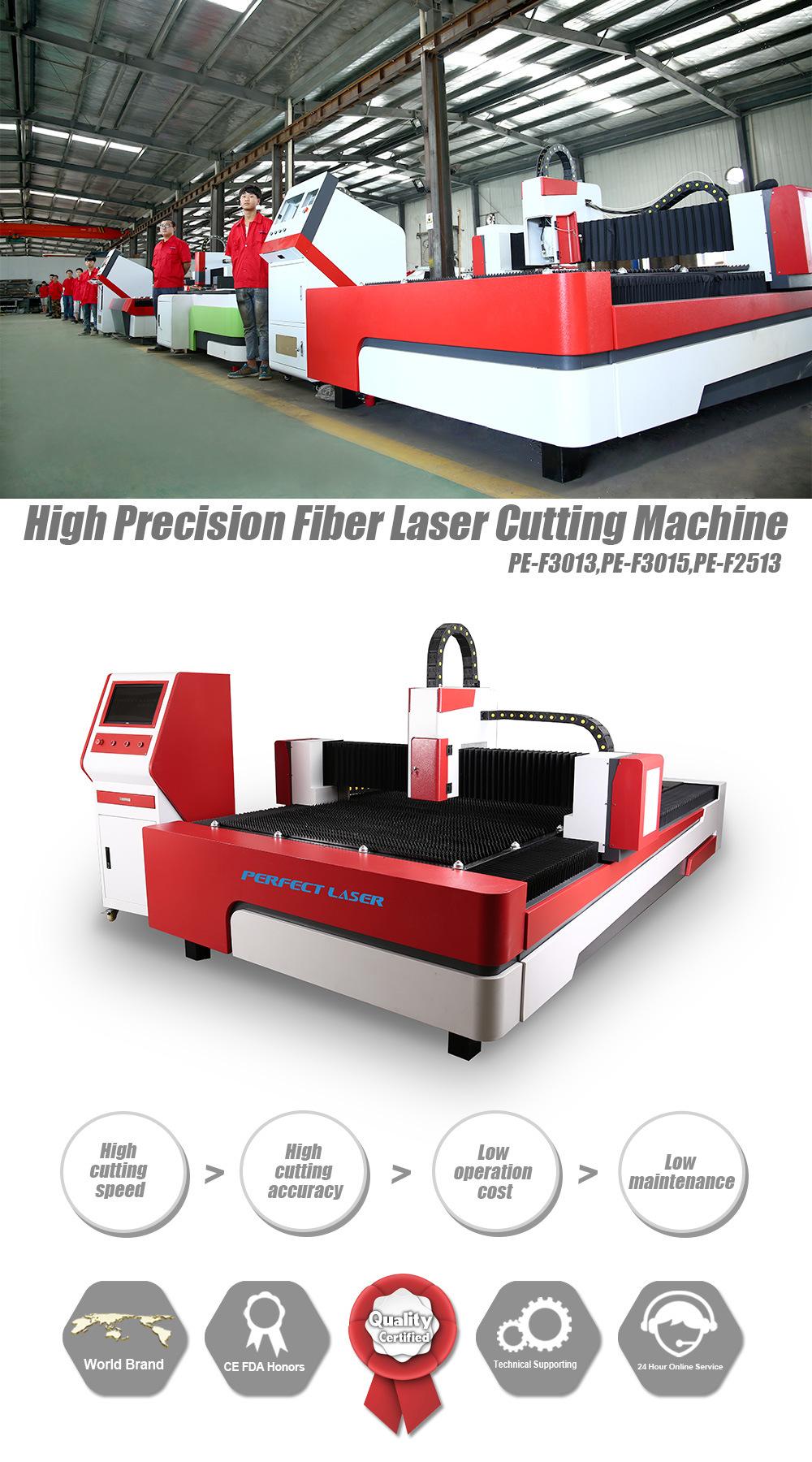 1000W 1500W 3000W Stainless Steel Fiber Laser Cutting Machine for Aluminum Brass