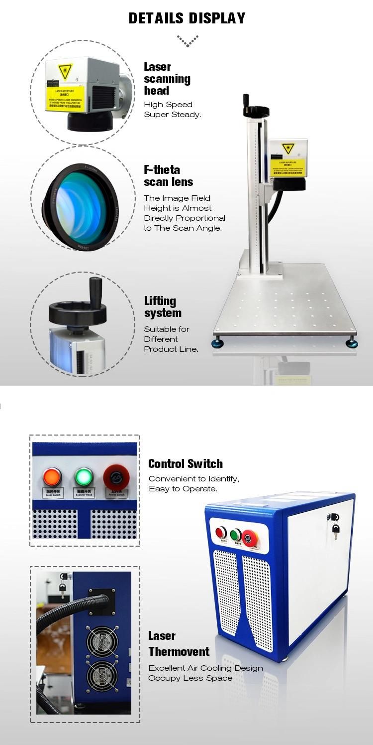 30W Easy Carry Small Fiber Laser Marking Machine for Metal