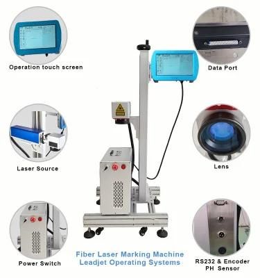 Leadjet Online Fiber Laser Marking Printer PVC /HDPE Plastic Pipe Tube Batch Number Coding Machine