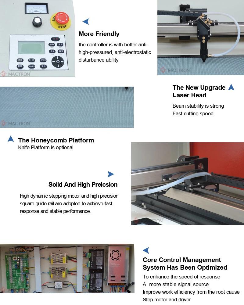 Dongguan Mt-1390 80W/100W/130W/150W CO2 Laser Cutting and Engraving Machine Laser Cutting for Acrylic/ Wood