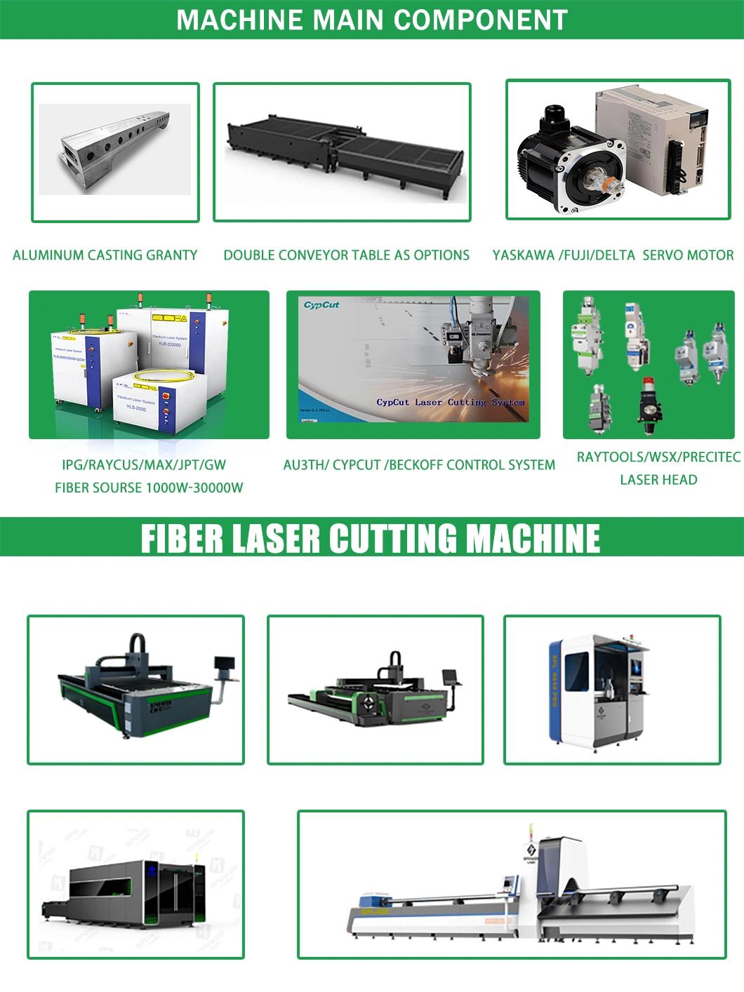 Stainless/Carbon Steel Aluminum Tube Metal Sheet Copper Iron Plate Pipe Engraving 1000W/2000W/3000W Fiber Laser Cutting Machine for Sale