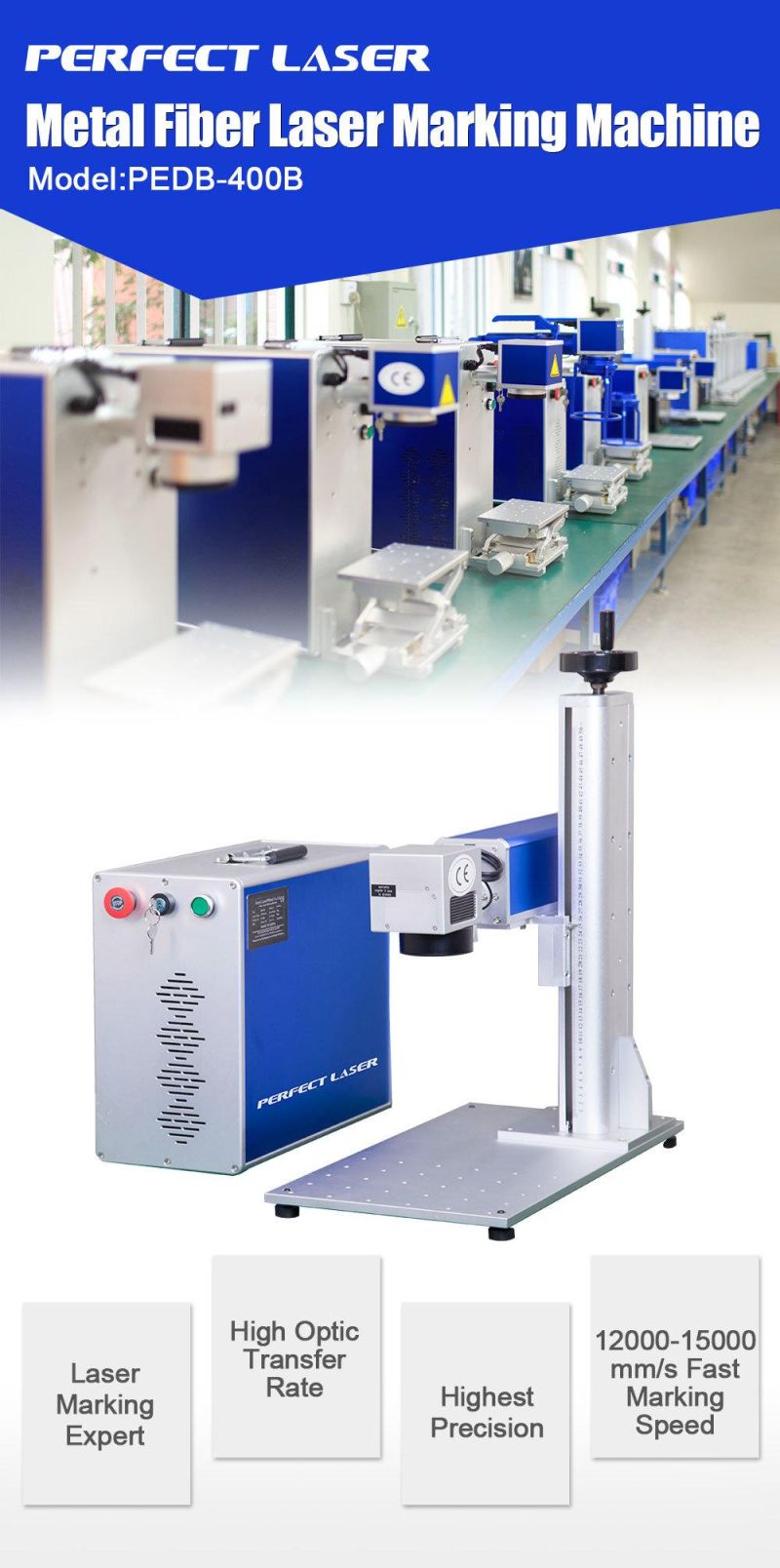 20W 30W 50W Air Cooling Mopa Optical for Metal Fiber Laser Marking Machine