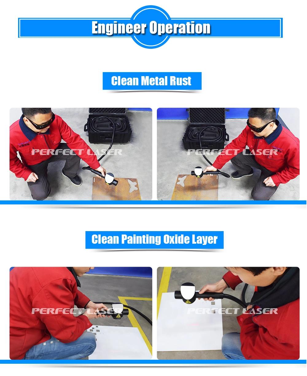Portable 100 Watts Jpt Laser Paint Rust Removal Cleaning Machine