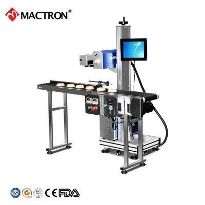 CO2 Laser Printer Wood Laser Marking Machine with Converyor Belt