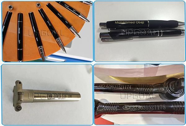 24PCS Pen Logo Number Laser Marker Marking Machine 50W with Rotating Table/Auto Focusing