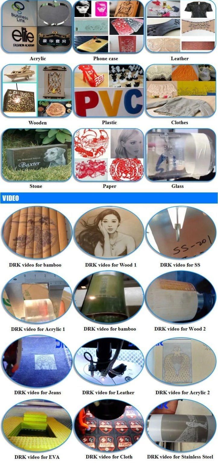 CO2 Laser Cutting and Engraving Machine 1090 China Liaocheng Wood Acrylic Paper Leather Plastic Organic Glass MDF Rubber