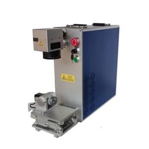 Small Size 20W 30W Fiber Laser Marking Machine on Iron Aluminum Steel Gold Silver and Plastic