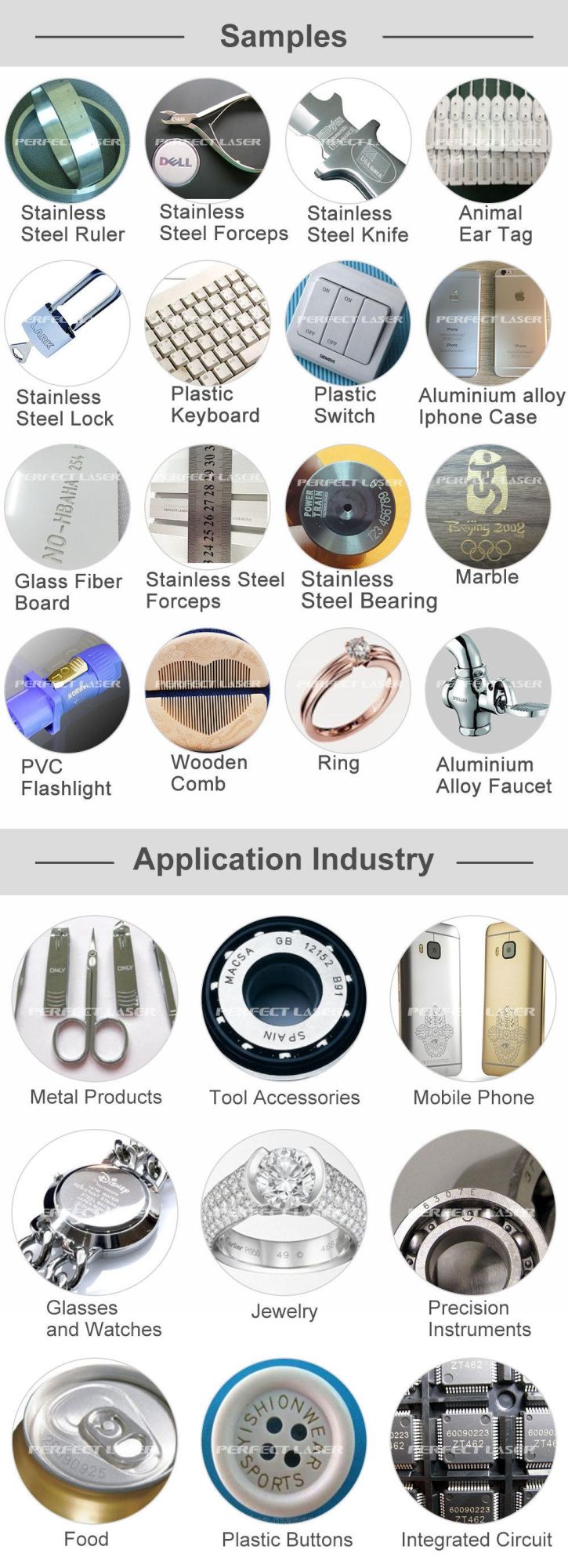 30W/50W/60W /100W Fiber Laser Marking Machine for Metal Parts