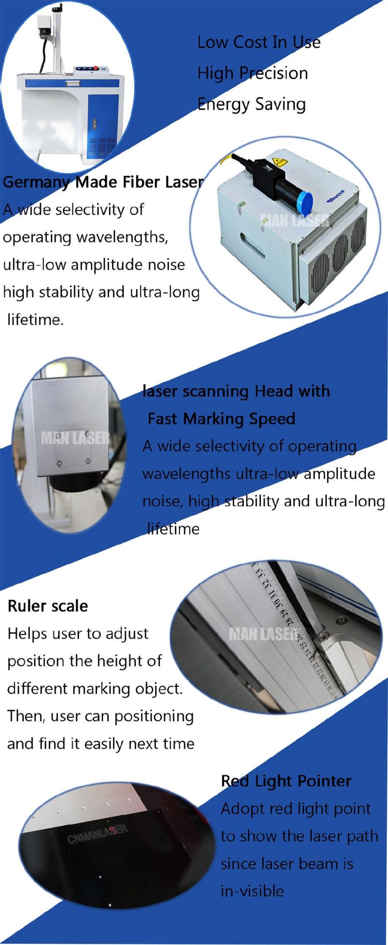 100W Laser Marking Machine Fiber for Sale Stamp Screen Protection Wedding Invitation Card Gobo Projector