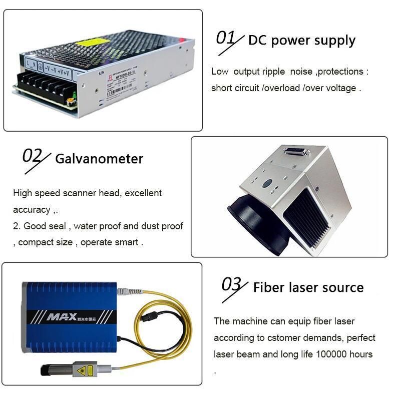 20W 30W Cabinet Fiber Laser Marking Machine with Laptop Computer