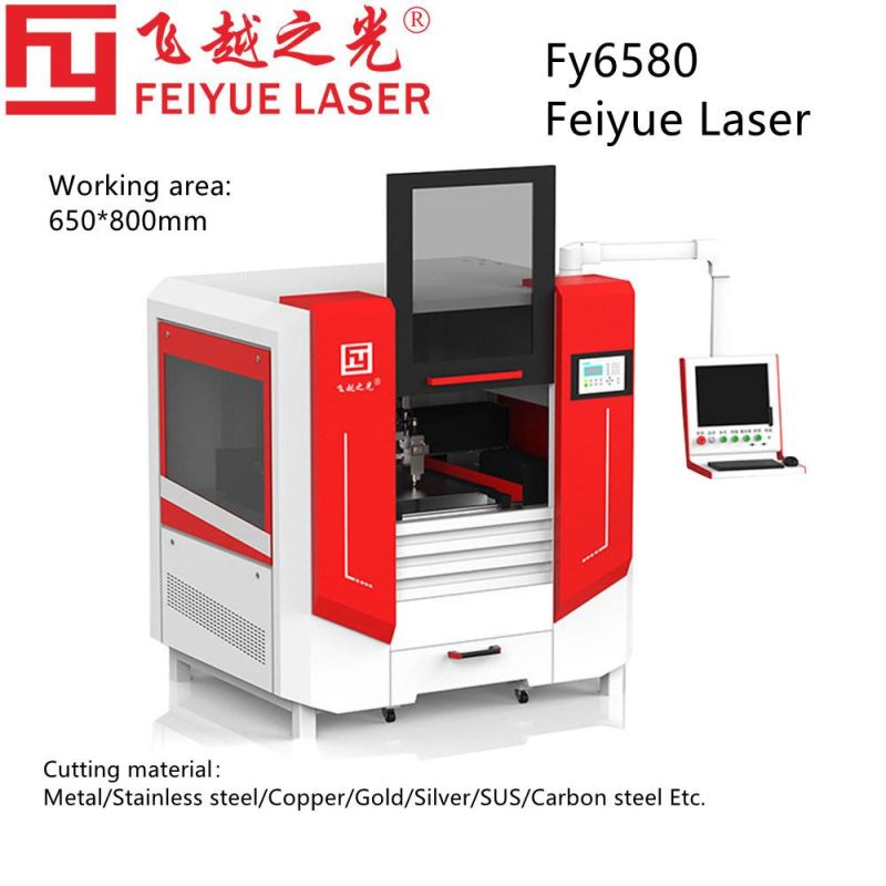 Fy6580s Computer Keyboard Industry Feiyue Laser CNC Cutter Machine Equipment Electronic Parts Precison Cutting Aluminum 3mm 5mm 8mm 10mm Laser Cutting Machine
