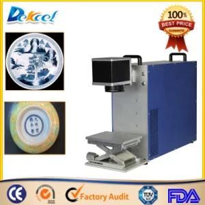 Lower Price Fiber Laser Marking Machine on Non-Metal Ceram/Leather
