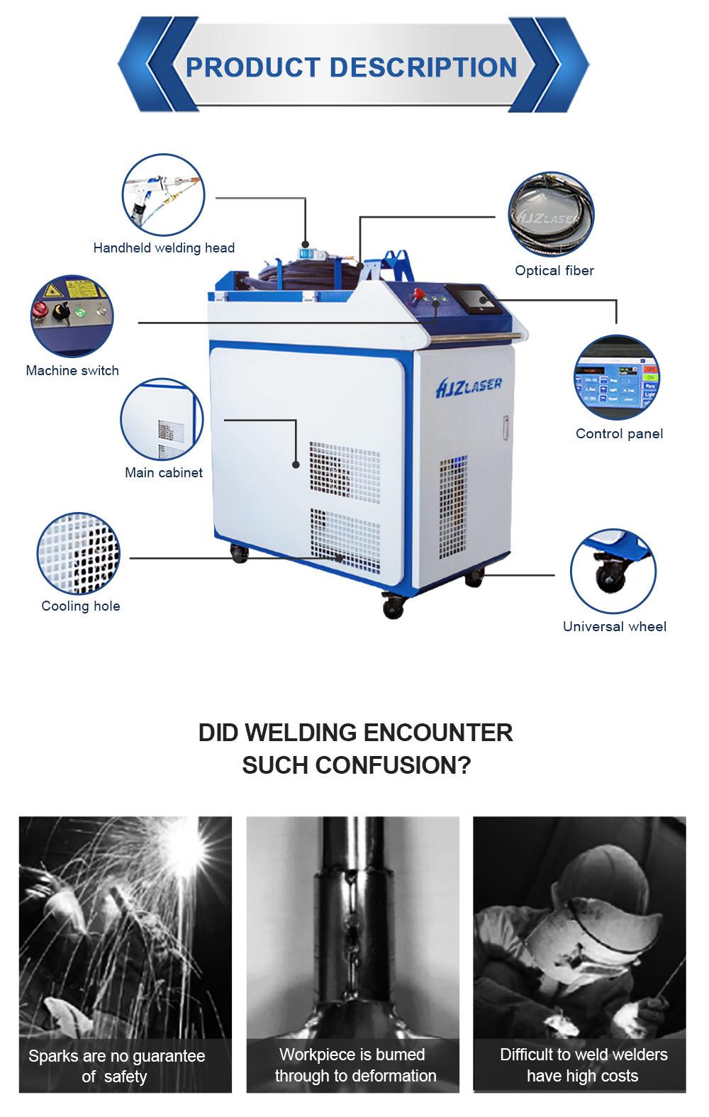Stainless Steel Handheld Fiber Laser Welding Machine 1500W Laser Welder Machine Price