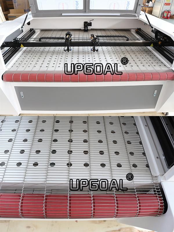 Two-Way Movable Dual Head Auto Feeding Fabric CO2 Laser Cutting Machine 300W 1600*1000mm