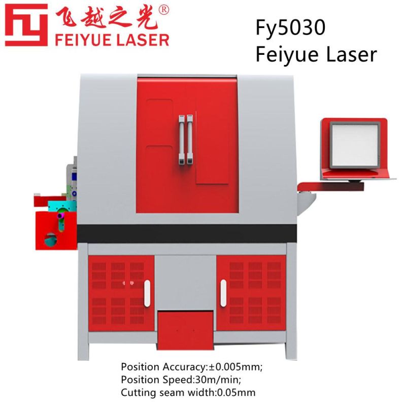 Fy5030 Feiyue Best Hobby Laser Cutter Machine Automatic Homemade DIY Laser Cutting Machine to Cut Metal Pipe Tube Sheet Brass Copper Iron Aluminum Carbon Steel