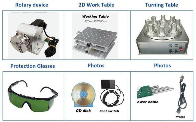 30W 50W Portable Laser Marking Machine for Stainless Steel Pipe Plastic