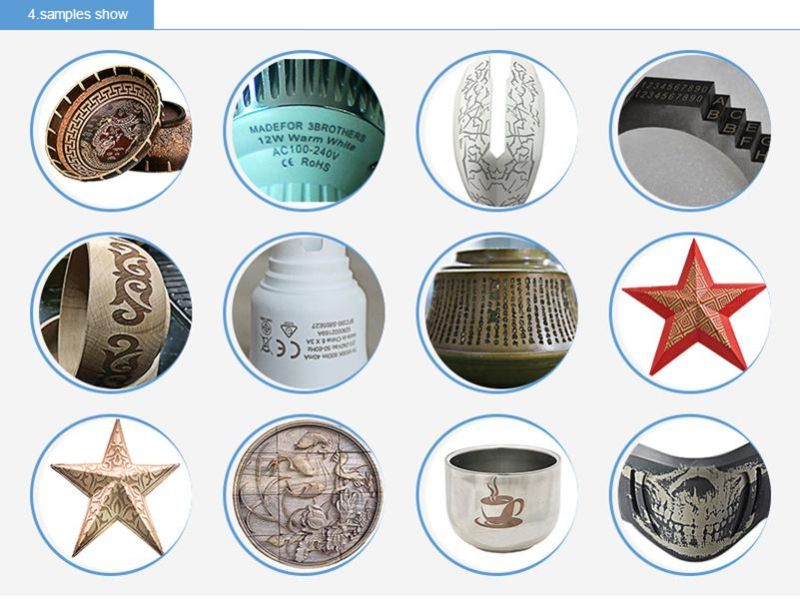 Auto Focus Fiber Laser Marking Machine for Marking on Ceramics Cups