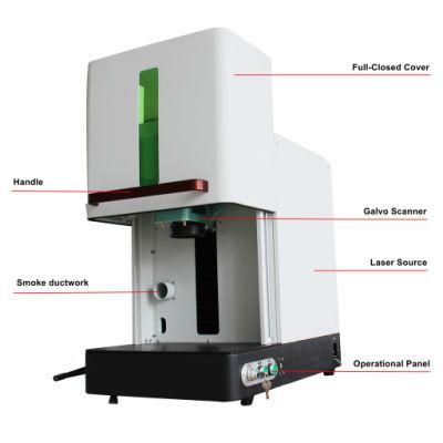 Plastic Stainless Steel Metal Jewelry 20W 30W Raycus Portable Fiber Laser Marking Machine for Sale