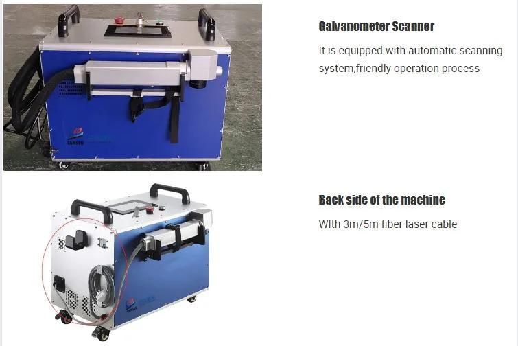 Rust Remover Pulse Handheld Paint Fiber Laser Metal Cleaner Machine