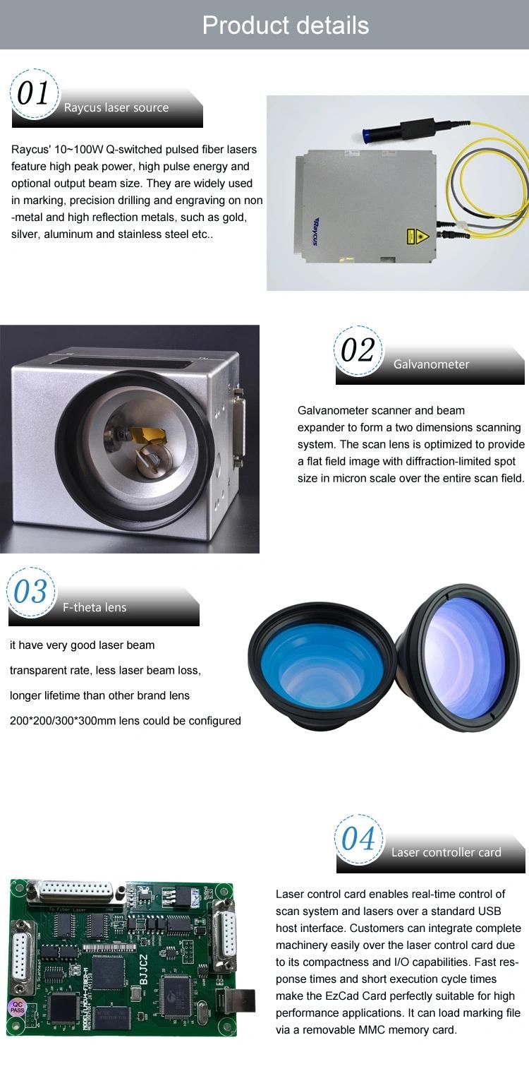 Easy Operating 20W 30W Desktop Design Laser Fiber Marking Machine