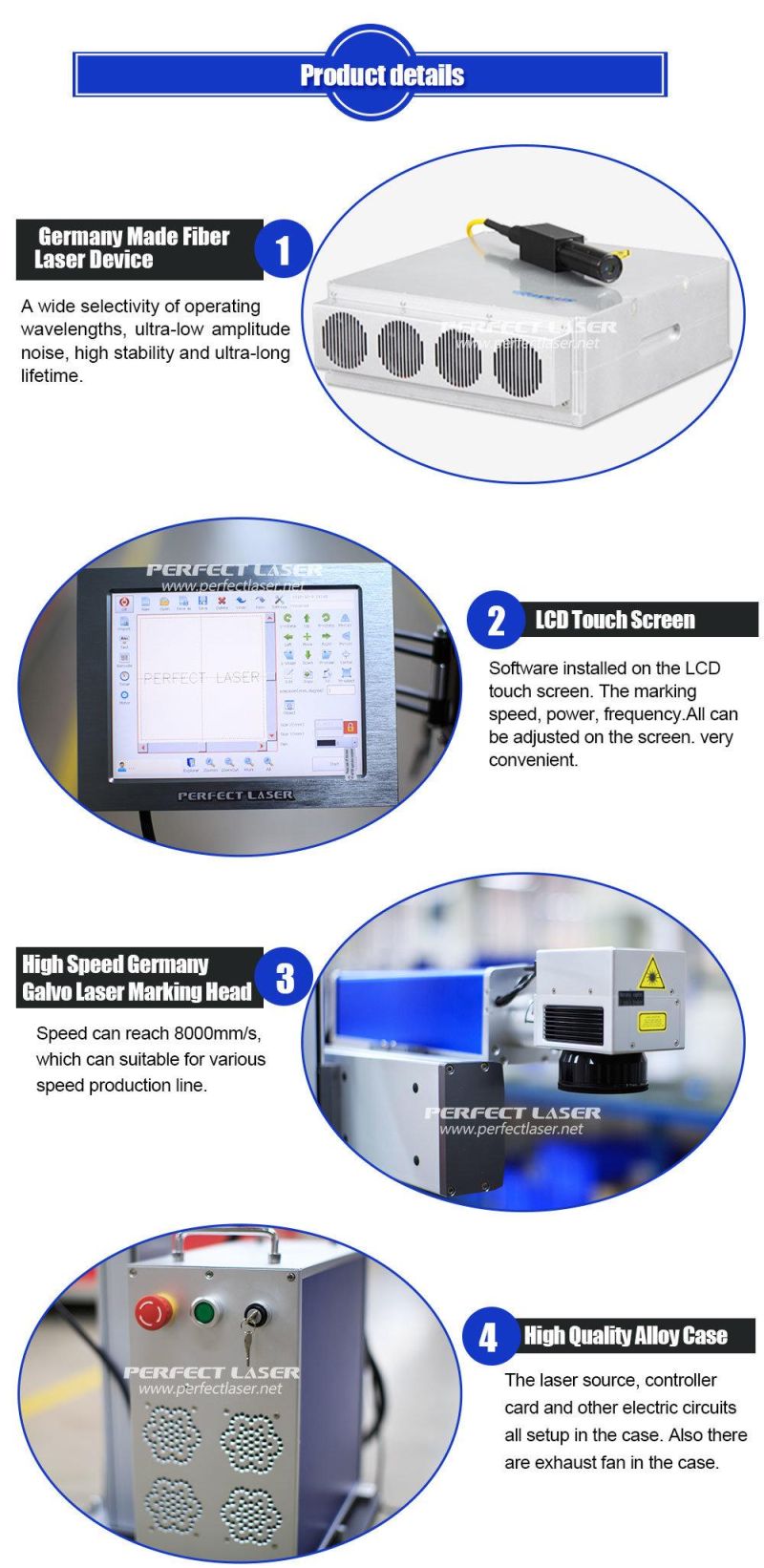 LCD Flying Metal Fiber Laser Marking Machine with Conveyor Belt