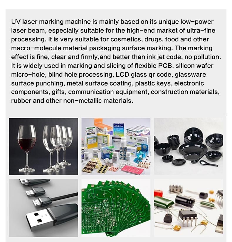 UV UV Laser Marking Machine Ultraviolet Ray Engraving Machine