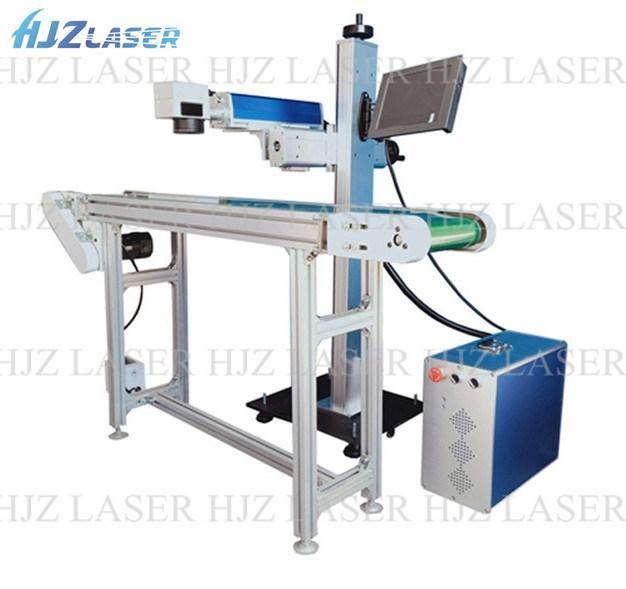 CO2 20W 50W Flying and Assembly-Line Style Laser Marking Machine Printing Machine for Nonmetal Materials