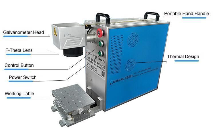 Mini 20W Electronic Laser Marking Machine with Red Light