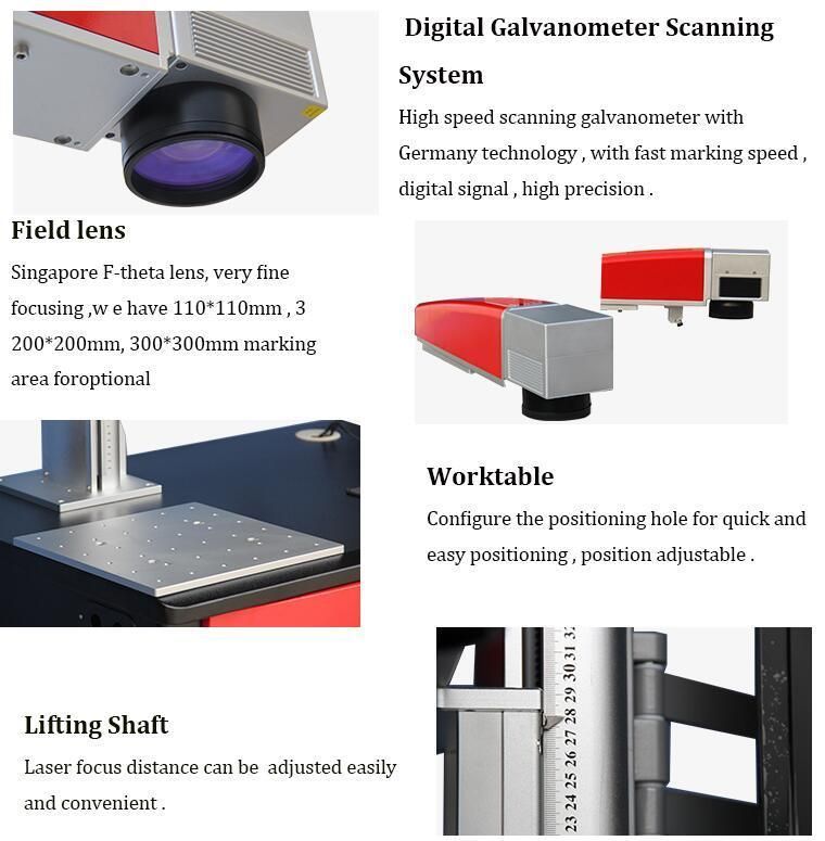 Table Top 30W Raycus Phone Case Nameplates Fiber Laser Marking Machine