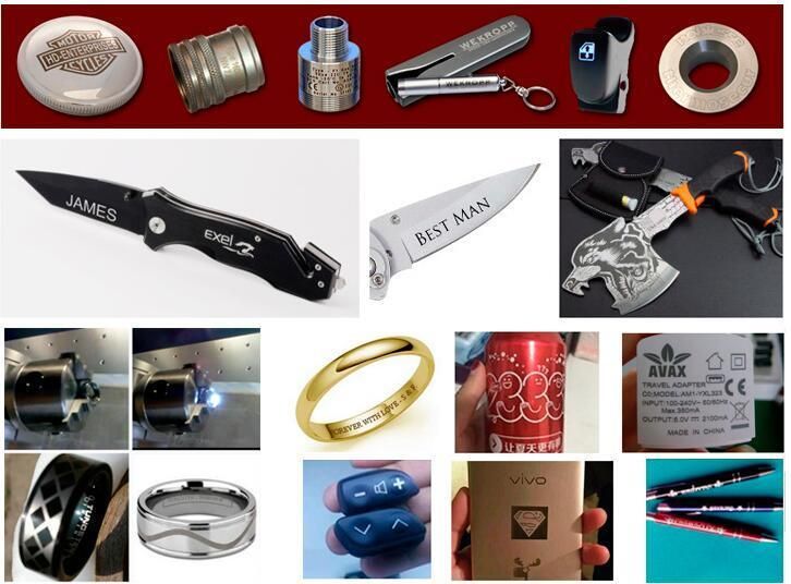 Color 20W Portable Fiber Laser Marking Machine for Metal Plastic PVC