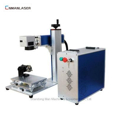 2D Worktable 20W Fiber Laser Marking Machine with Rotary Devices