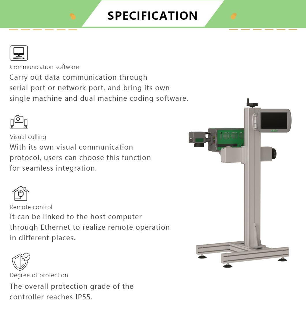 New Design UV Flying Laser for Marking PPR PVC Pipe/ N95 Masks Flying Laser Marking Machine