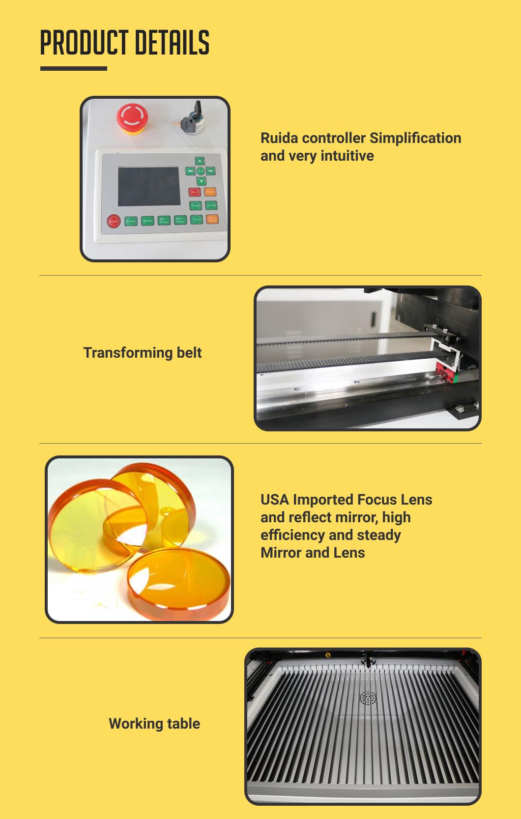 1325 Factory Supply CO2 Laser Cutting Engraving Machine for Acrylic Wood Leather Fabric Paper