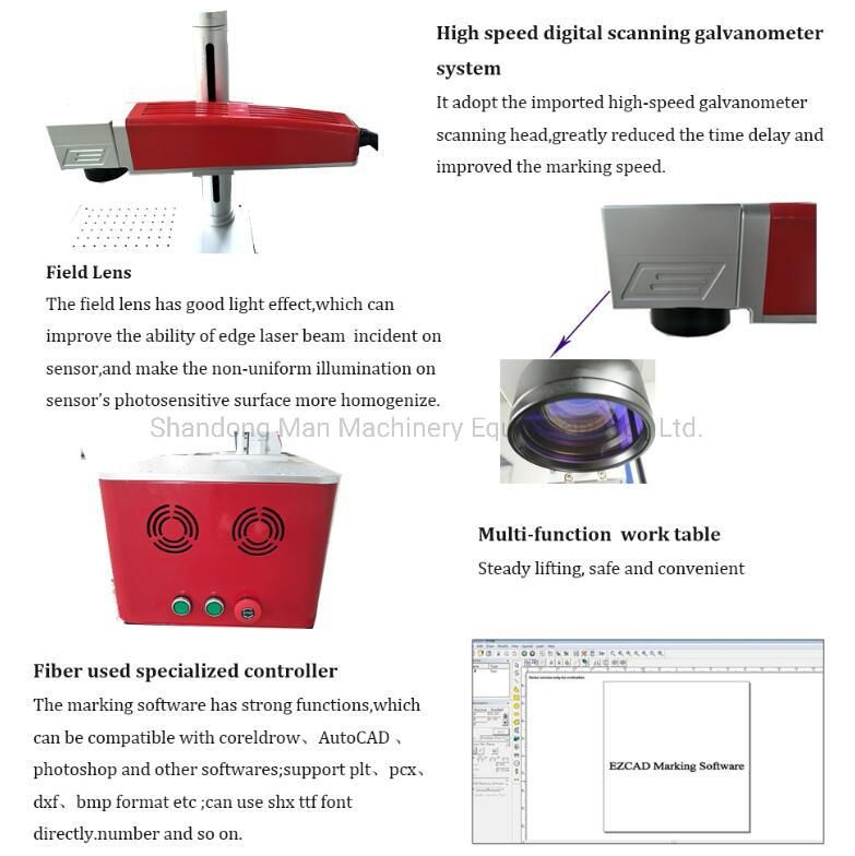 Ipg Cyclops Camera Fiber Laser Marking Machine for Aluminum