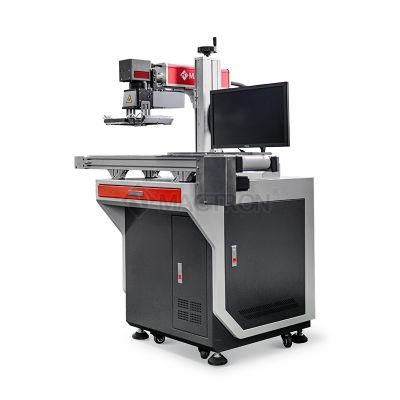 Logo Printing Machine Fiber Laser Marking Machine with CCD and Conveyor