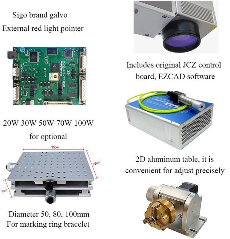 Air Cooling Laser Marking Machine for LED Light Logo Date Numbers