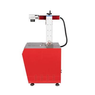 50W CNC Fiber Laser Marking/Engraving Machine with Rotary for Brass/Metal/Steel