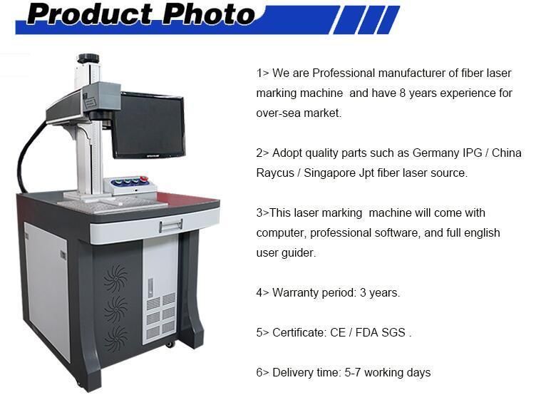 Air Cooling Laser Marking Machine for LED Light Logo Date Numbers