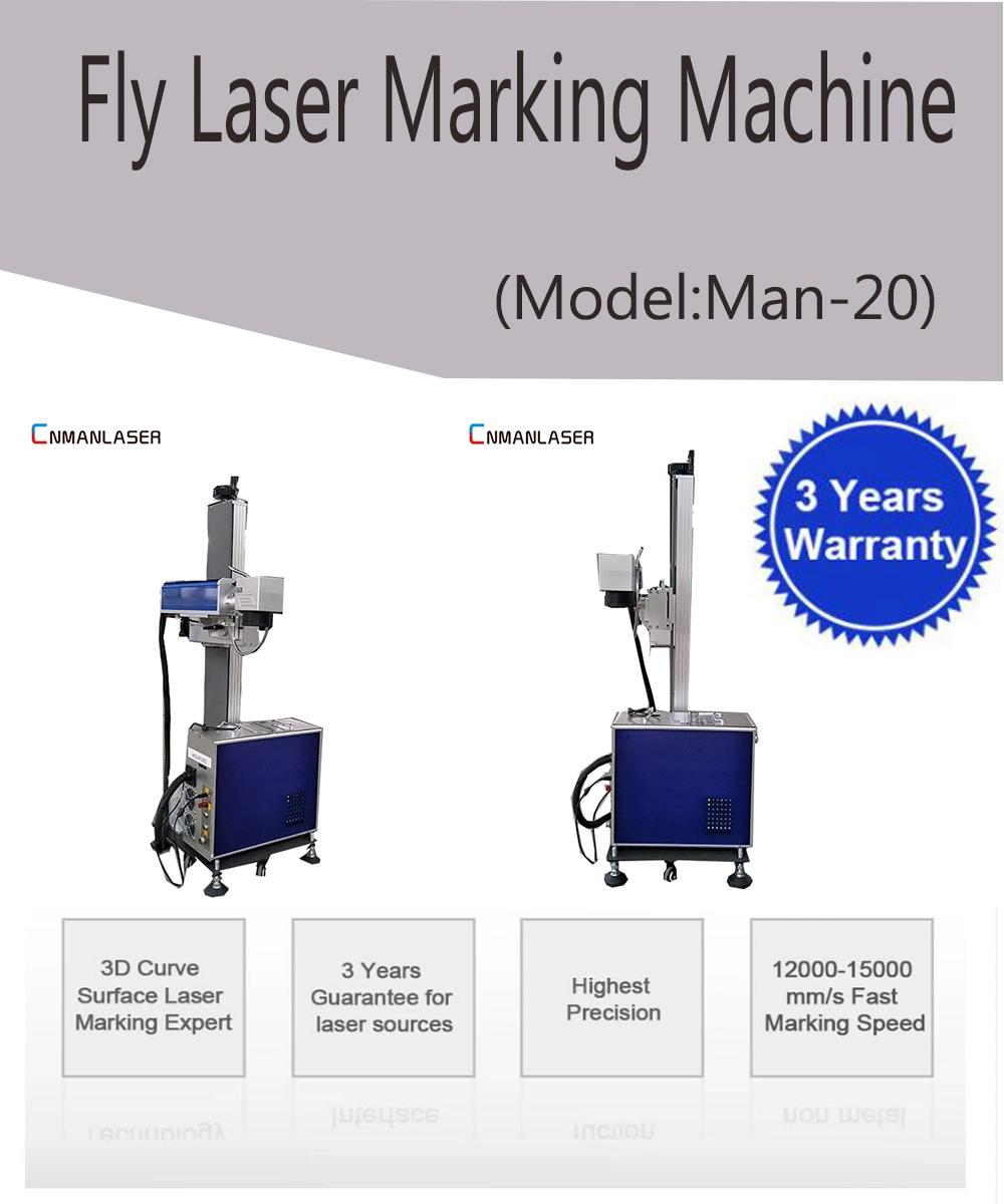 Fiber Online Fly Laser Marking Engraving Machine for Plastic Bottle