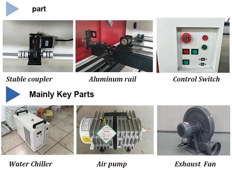 1390 CO2 150W Tube Laser Cutting Machine for 3mm Stainless Steel