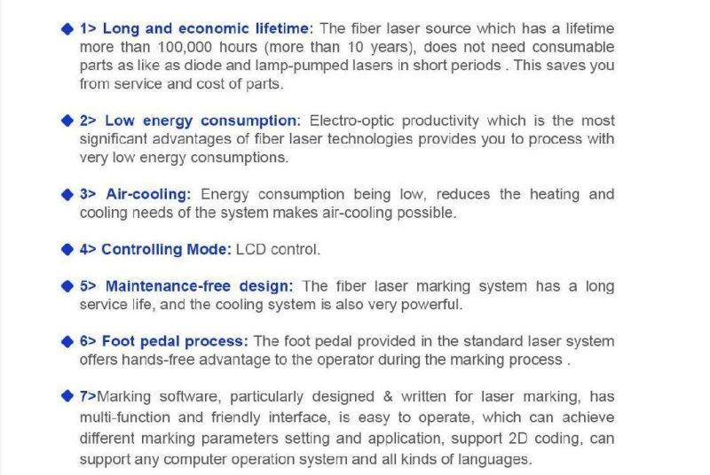 20/30/50W Air Cooling Mobile Laser Marking Machine for Metal