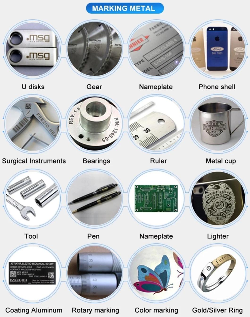 China Supplier Cheap Price High Speed Small Size Fiber Laser Marking Machine 3D Printing Logo Printing Machine