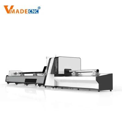 Fast Delivery Metal Pipe Tube CNC Fiber Laser Cutter with Optional Loading/Unloading Device 1kw