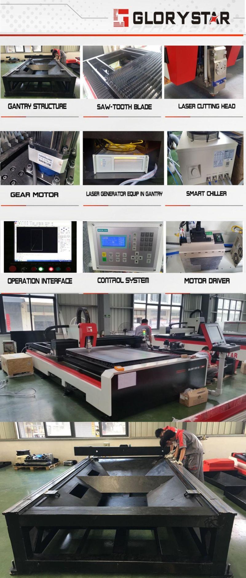 1000W Fiber Laser Cutting Machine for Stainless Steel Carbon Steel